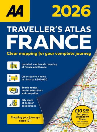 AA Travellers Atlas France 2026