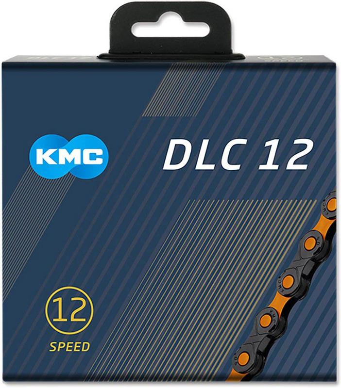 Halfords KMC Kmc X12Sl Dlc 12 Speed Chain, 126L, Black/Orange | Extra 8% off for BC Members