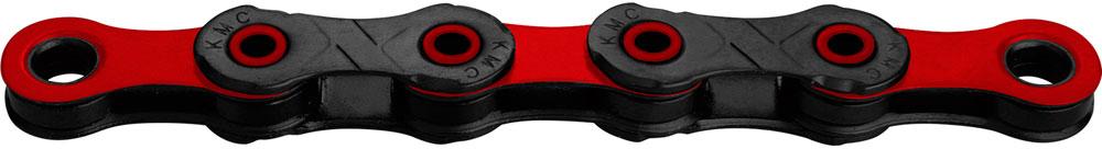black and red bike chain
