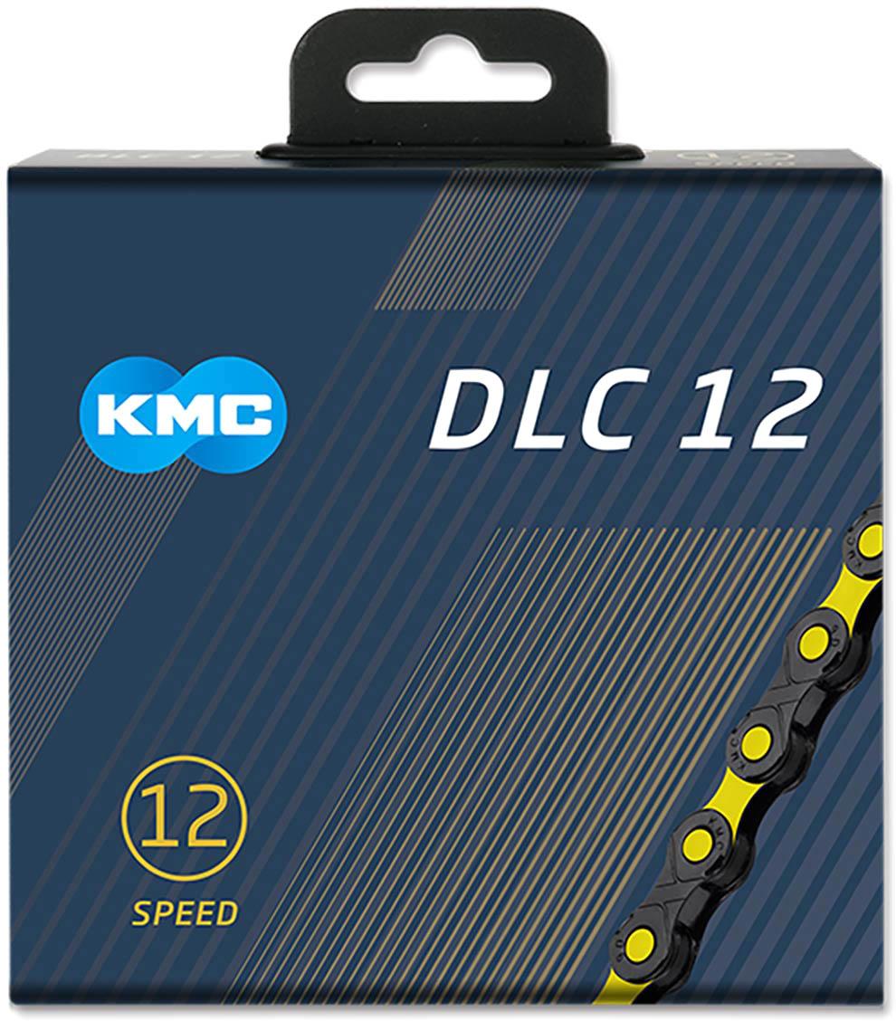 Halfords KMC X12SL DLC 12 Speed Chain, 126L, Black/Yellow | Pricematch, Extra 8% off for BC Members, Free Bike Health Check, Cycle2Work Scheme & 0% APR Finance.