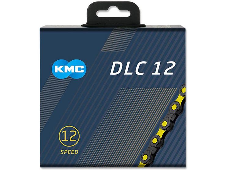 KMC X12SL DLC 12 Speed Chain, 126L, Black/Yellow