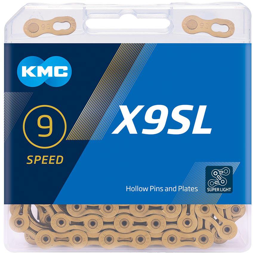 KMC X9SL Ti-N Bike Chain, Gold 114L