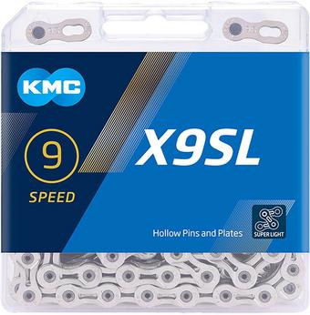 KMC X9SL 9 Speed Chain, Silver, 114L