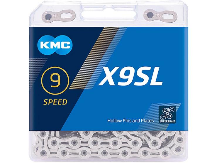 KMC X9SL 9 Speed Chain, Silver, 114L