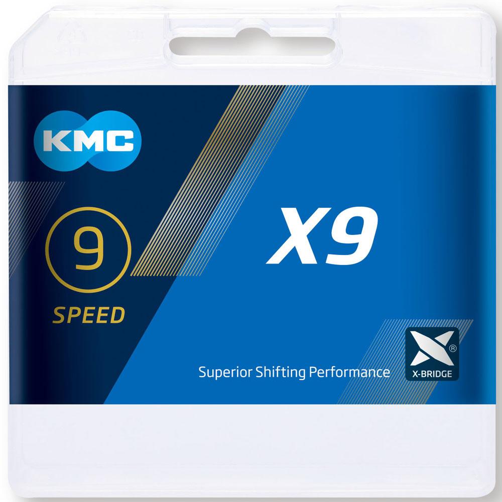 KMC X9 Ti-N 9 Speed Chain, Gold, 114L