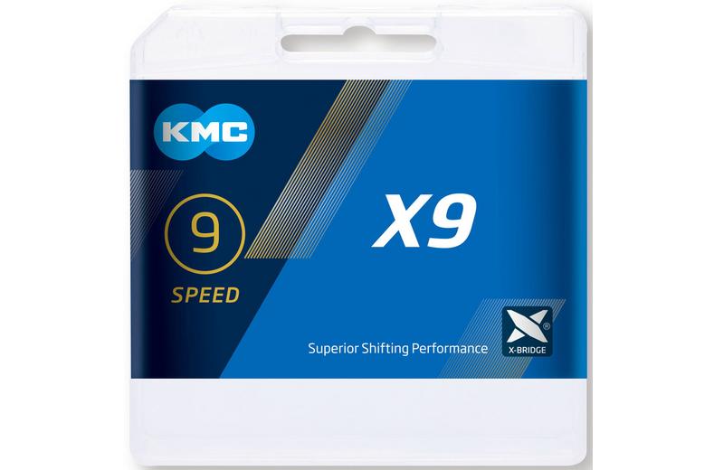 KMC X9 Ti-N 9 Speed Chain, Gold, 114L KMC X9 Ti-N 9 Speed Chain, Gold, 114L