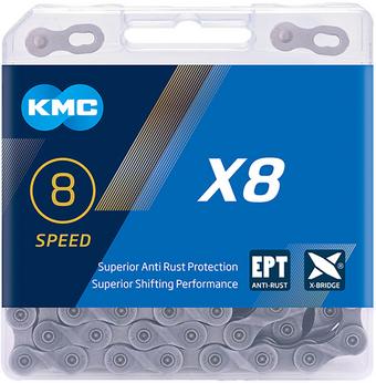 KMC X8 6 7 8 Speed Chain Silver 114L Halfords UK