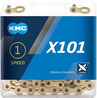 KMC X101 Single Speed Chain, Gold, 112L