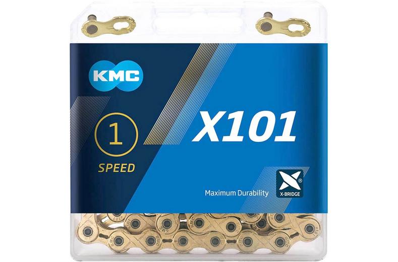 KMC X101 Single Speed Chain, Gold, 112L KMC X101 Single Speed Chain, Gold, 112L