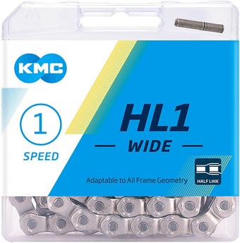 KMC HL1 Wide Single Speed Chain, Silver, 100L