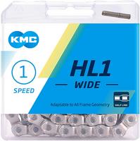 Halfords KMC HL1 Wide Single Speed Chain, Silver, 100L | Extra 8% off for BC Members