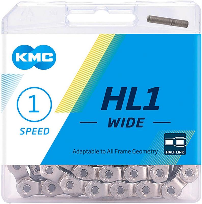 Halfords KMC Kmc Hl1 Wide Single Speed Chain, Silver, 100L | Extra 8% off for BC Members