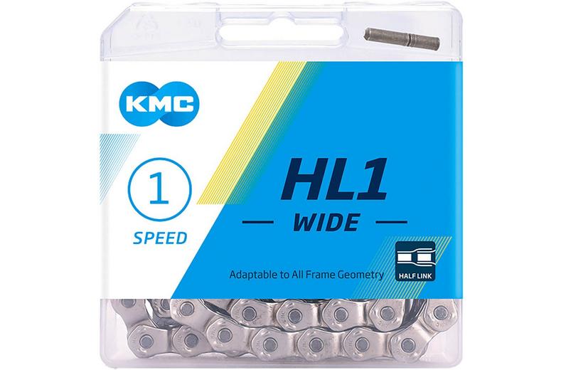KMC HL1 Wide Single Speed Chain, Silver, 100L KMC HL1 Wide Single Speed Chain, Silver, 100L