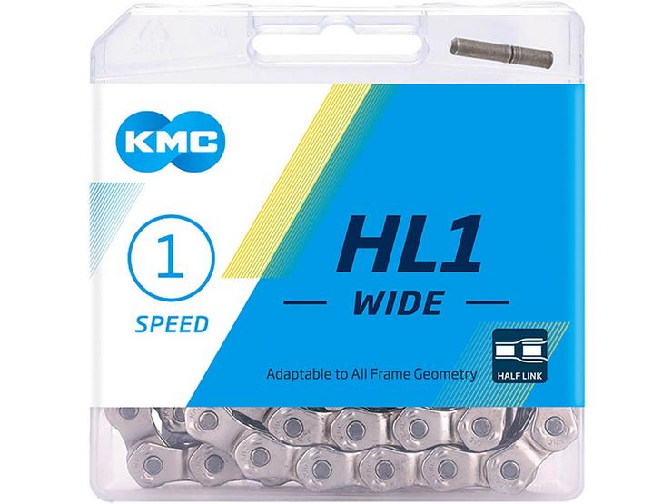 KMC HL1 Wide Single Speed Chain, Silver, 100L