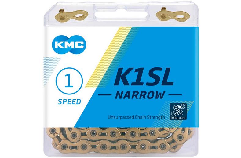 KMC K1SL Narrow Bike Chain, Ti-N Gold 100L KMC K1SL Narrow Bike Chain, Ti-N Gold 100L