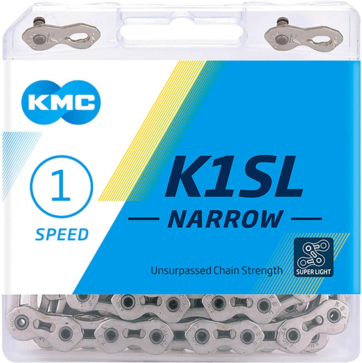 Kmc K1Sl Narrow Bike Chain, Silver 100L