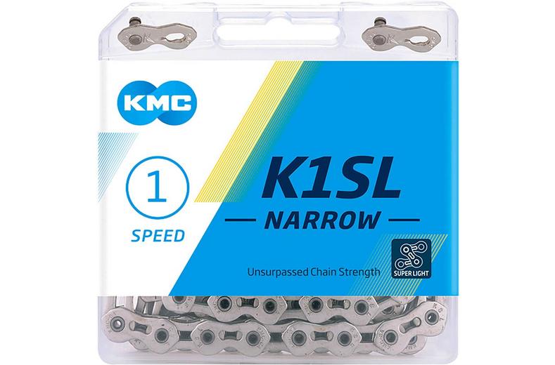 KMC K1SL Narrow Single Speed Chain, Silver, 100L KMC K1SL Narrow Single Speed Chain, Silver, 100L
