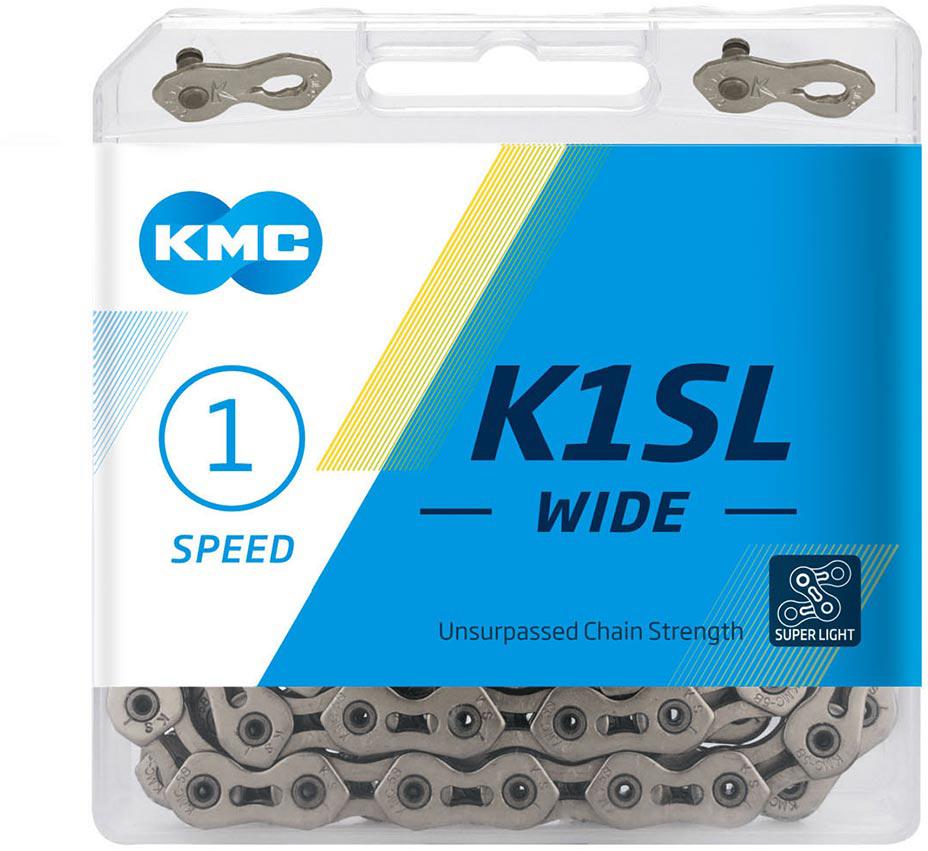 KMC K1SL Wide Bike Chain, Silver 100L