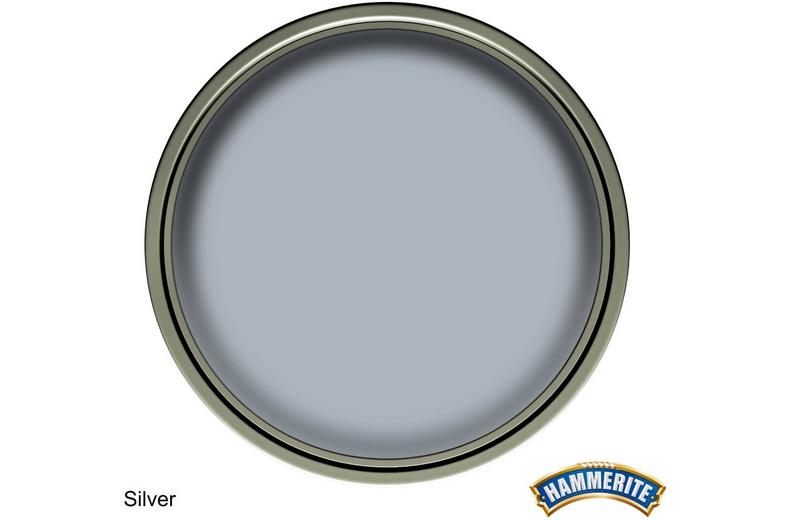 Hammerite Direct to Rust Metal Paint Smooth Finish Silver 250ml Hammerite Direct to Rust Metal Paint Smooth Finish Silver 250ml
