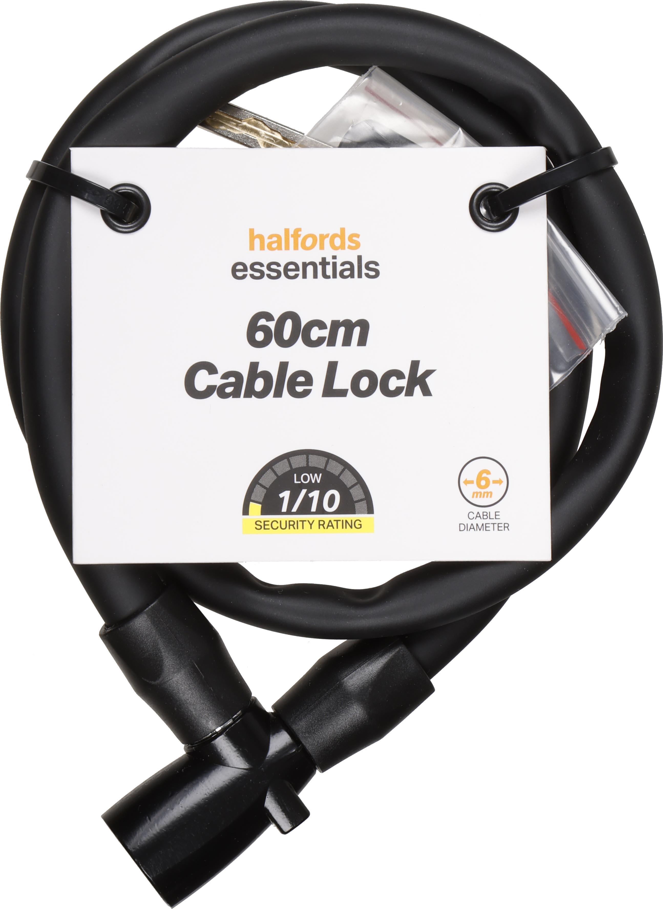 Halfords Essentials 60cm Cable Lock
