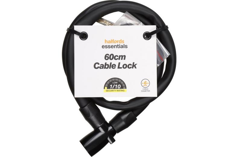 Halfords Essentials 60cm Cable Lock Halfords Essentials 60cm Cable Lock