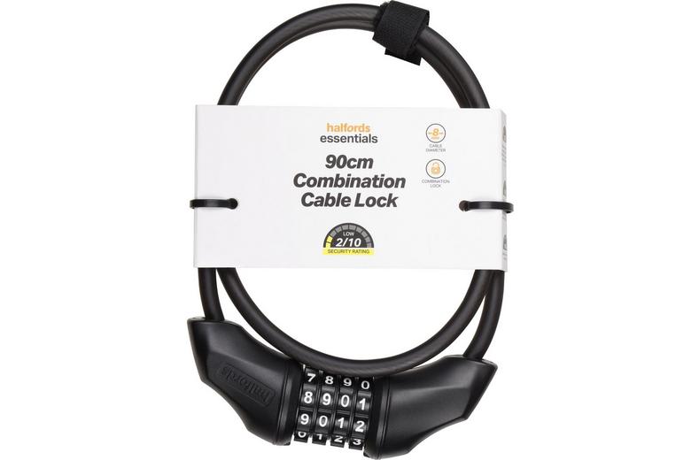 Halfords Essentials 90cm Cable Combination Lock Halfords Essentials 90cm Cable Combination Lock