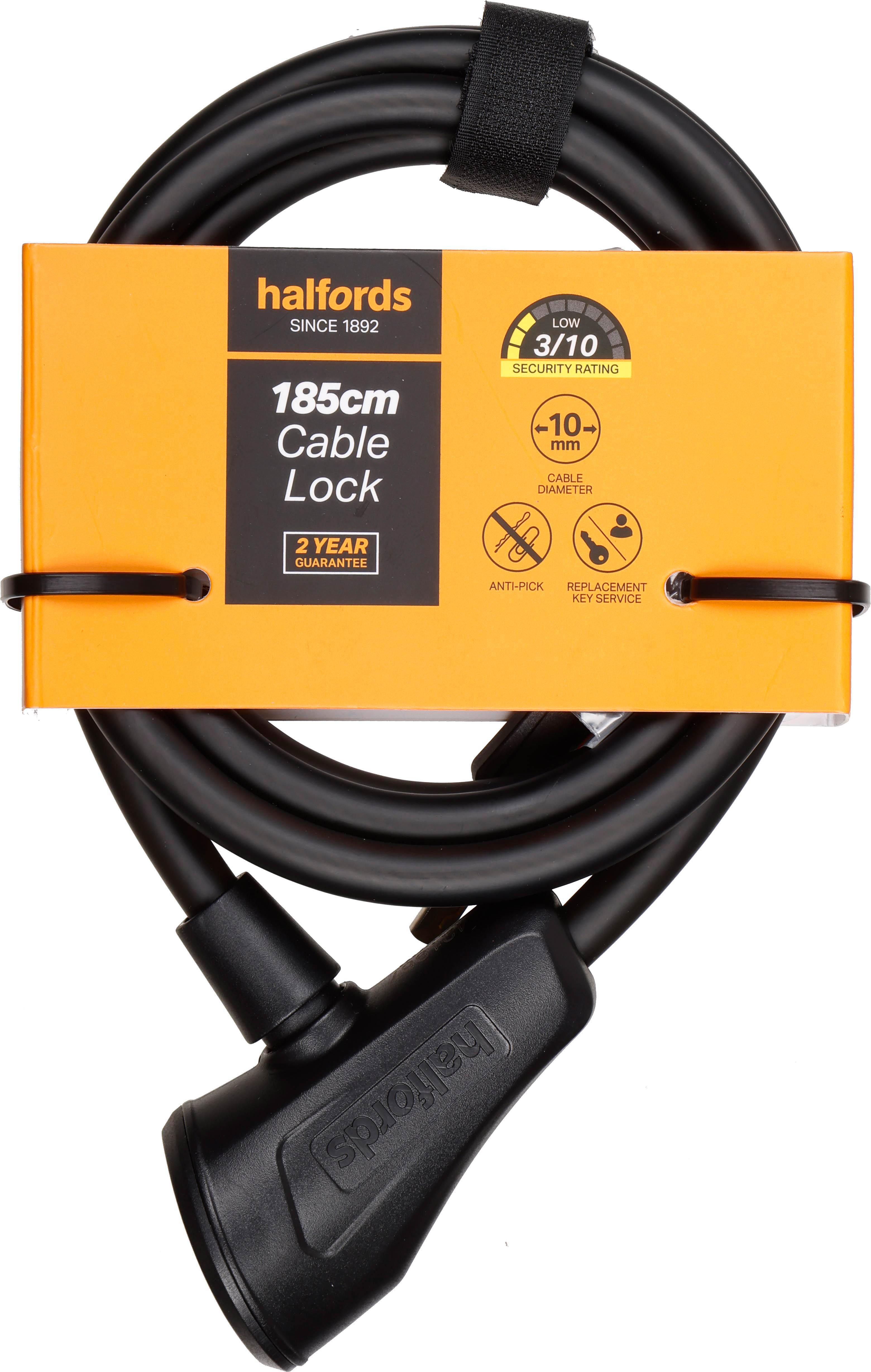 Halfords 185cm Cable Lock