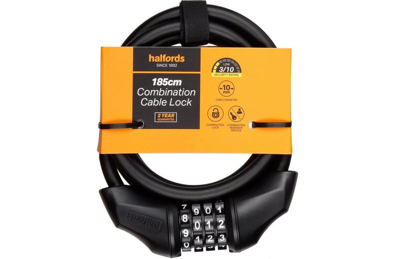 Halfords 185cm Combination Lock Halfords 185cm Combination Lock