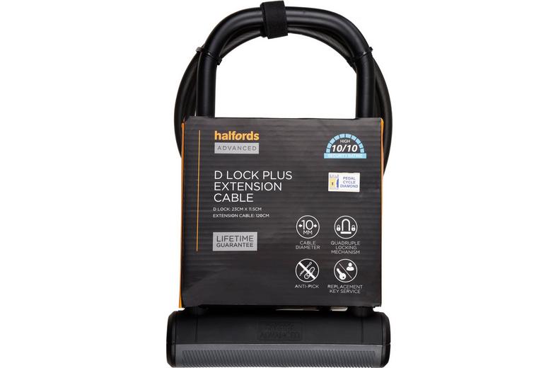 Halfords Advanced 23cm D-Lock & Cable Halfords Advanced 23cm D-Lock & Cable
