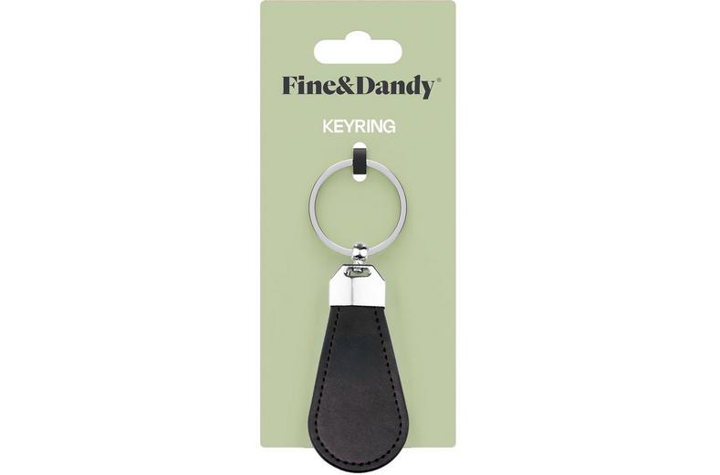 Fine & Dandy Leather Fob Black Keyring Fine & Dandy Leather Fob Black Keyring