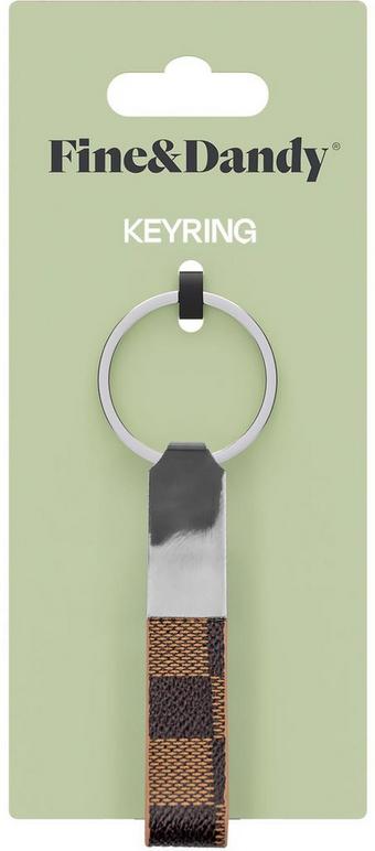 Fine & Dandy Slim Fob Checker Brown
