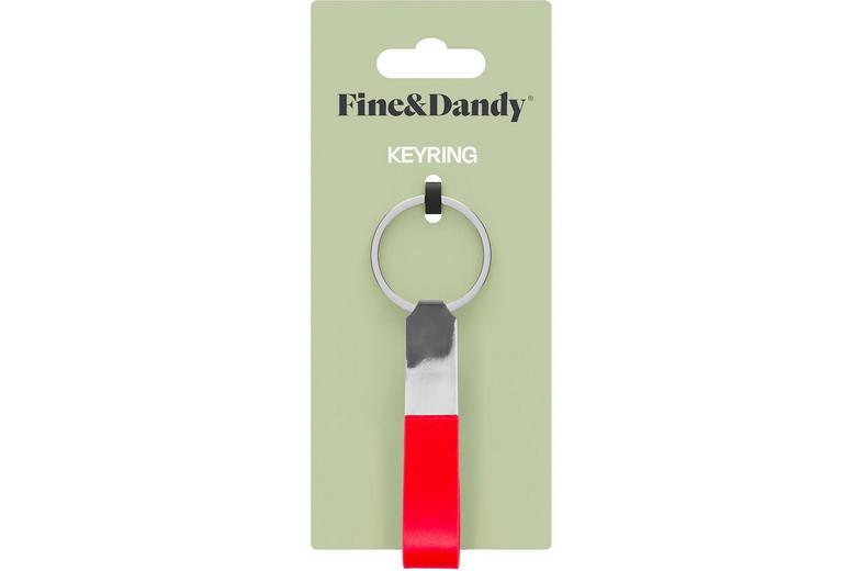 Fine & Dandy Slim Leather Fob Red Fine & Dandy Slim Leather Fob Red