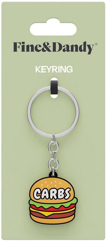 Fine & Dandy Carbs Burger Keyring