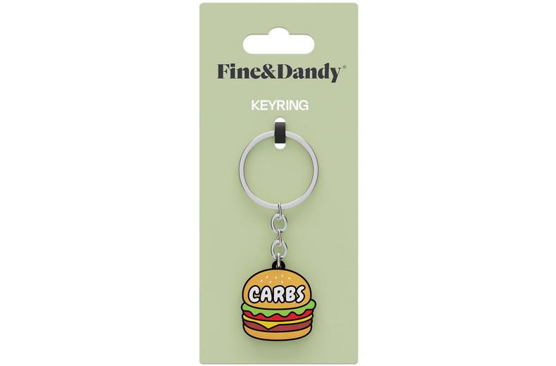 Fine & Dandy Carbs Burger Keyring Fine & Dandy Carbs Burger Keyring