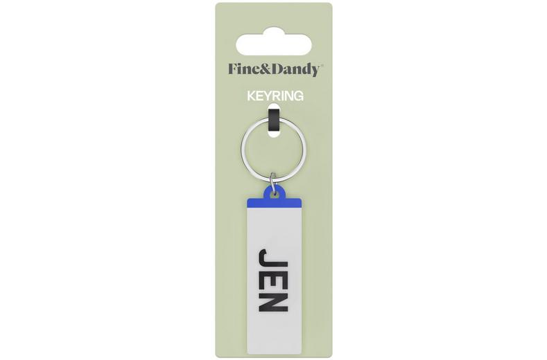 Fine and Dandy Jen Number Plate Keyring Fine and Dandy Jen Number Plate Keyring