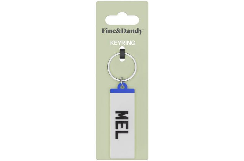 Fine and Dandy Mel Number Plate Keyring Fine and Dandy Mel Number Plate Keyring