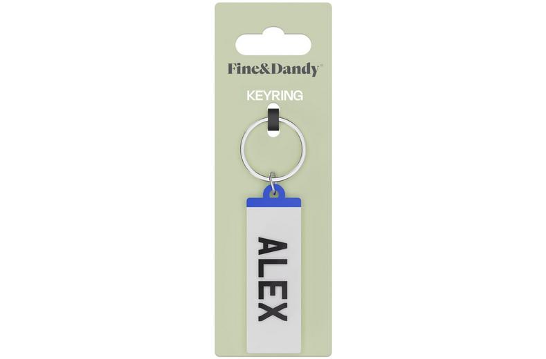 Fine and Dandy Alex Number Plate Keyring Fine and Dandy Alex Number Plate Keyring