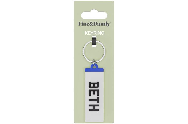 Fine and Dandy Beth Number Plate Keyring Fine and Dandy Beth Number Plate Keyring