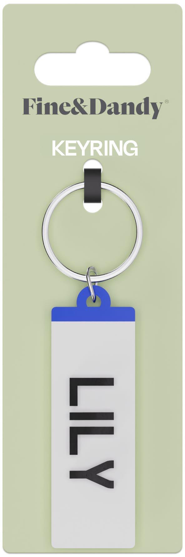 Fine and Dandy Lily Number Plate Keyring