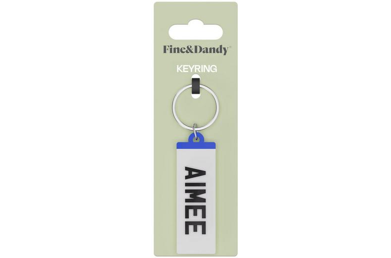 Fine and Dandy Aimee Number Plate Keyring Fine and Dandy Aimee Number Plate Keyring