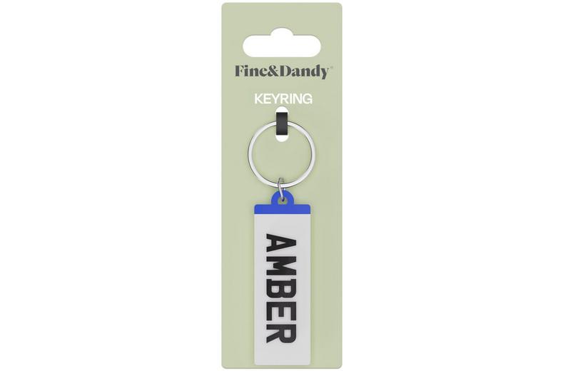Fine and Dandy Amber Number Plate Keyring Fine and Dandy Amber Number Plate Keyring