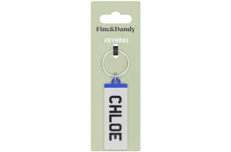 Fine and Dandy Chloe Number Plate Keyring Fine and Dandy Chloe Number Plate Keyring