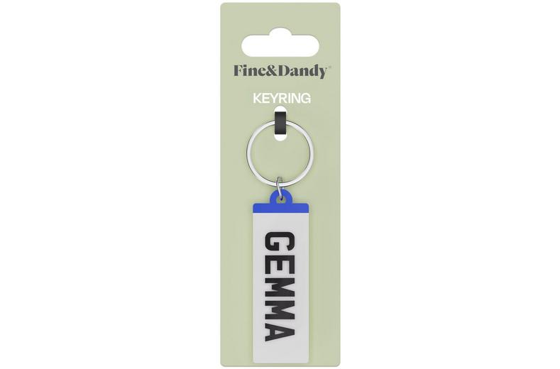 Fine and Dandy Gemma Number Plate Keyring Fine and Dandy Gemma Number Plate Keyring