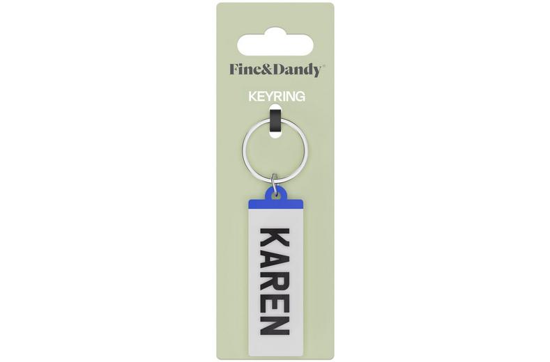 Fine and Dandy Karen Number Plate Keyring Fine and Dandy Karen Number Plate Keyring