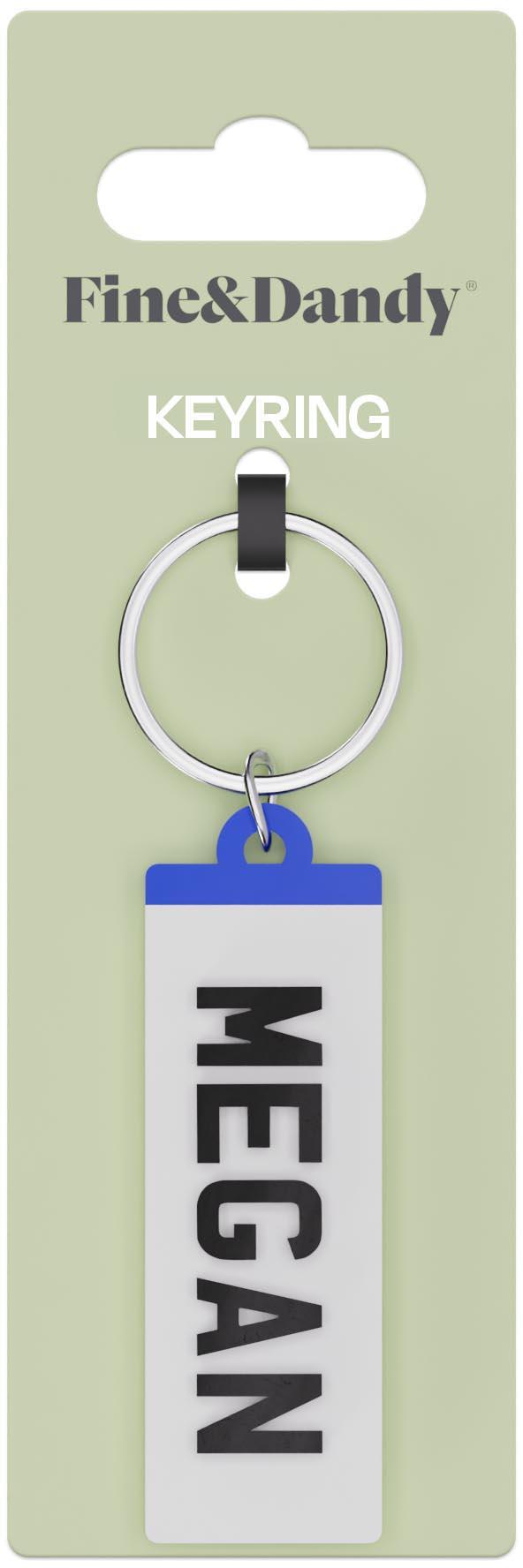 Fine and Dandy Megan Number Plate Keyring
