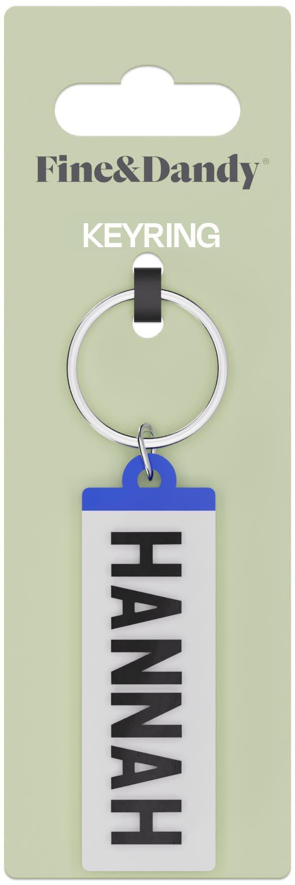 Fine and Dandy Hannah Number Plate Keyring