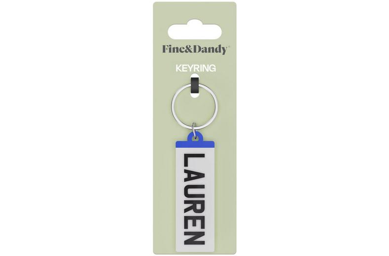 Fine and Dandy Lauren Number Plate Keyring Fine and Dandy Lauren Number Plate Keyring