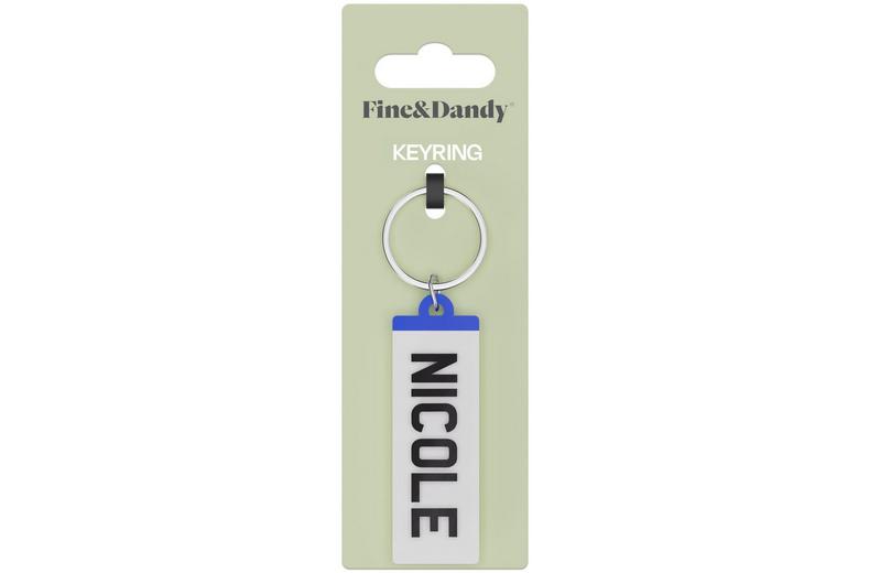 Fine and Dandy Nicole Number Plate Keyring Fine and Dandy Nicole Number Plate Keyring