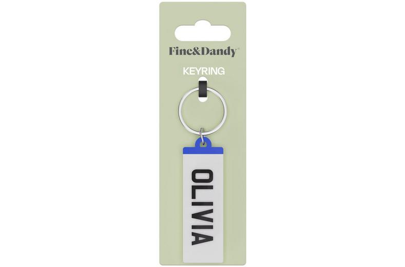Fine and Dandy Olivia Number Plate Keyring Fine and Dandy Olivia Number Plate Keyring