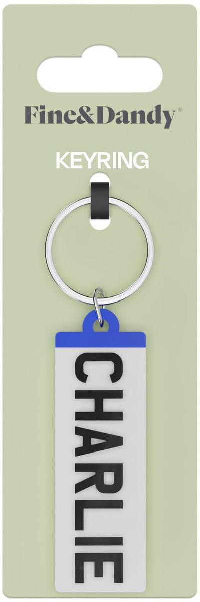 Fine and Dandy Charlie Number Plate Keyring